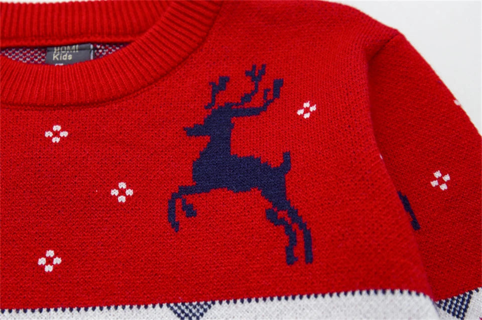 2023 Christmas Boys Girls Sweater Winter Autumn Children Clothing Baby Girl Knitwear Pullover Knitted Sweater Kids Party Sweater