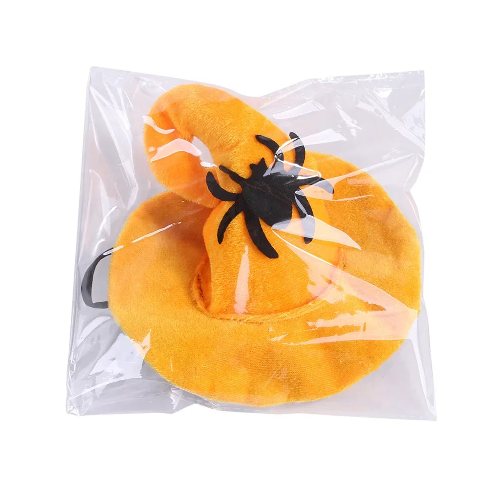 Halloween Small Pets Clothes Hat Bat Wings Funny Cat Dog Cosplay Costume Artificial Wing with Pumpkin Bells Halloween Supplies