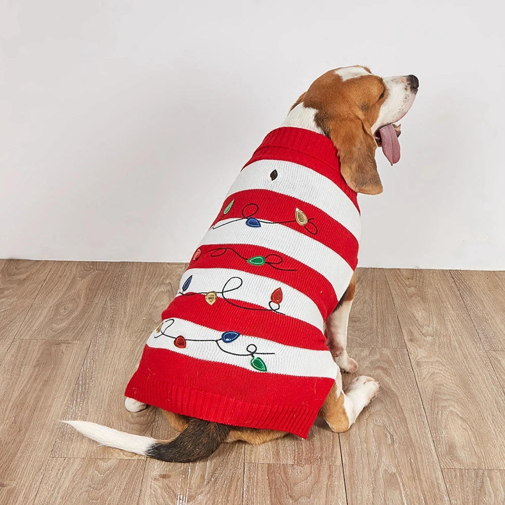 Turtleneck Dog Sweater – Knit Christmas Sweatshirt for Small Dogs in Cold Weather