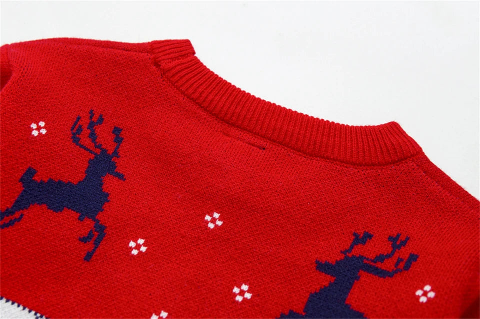 2023 Christmas Boys Girls Sweater Winter Autumn Children Clothing Baby Girl Knitwear Pullover Knitted Sweater Kids Party Sweater