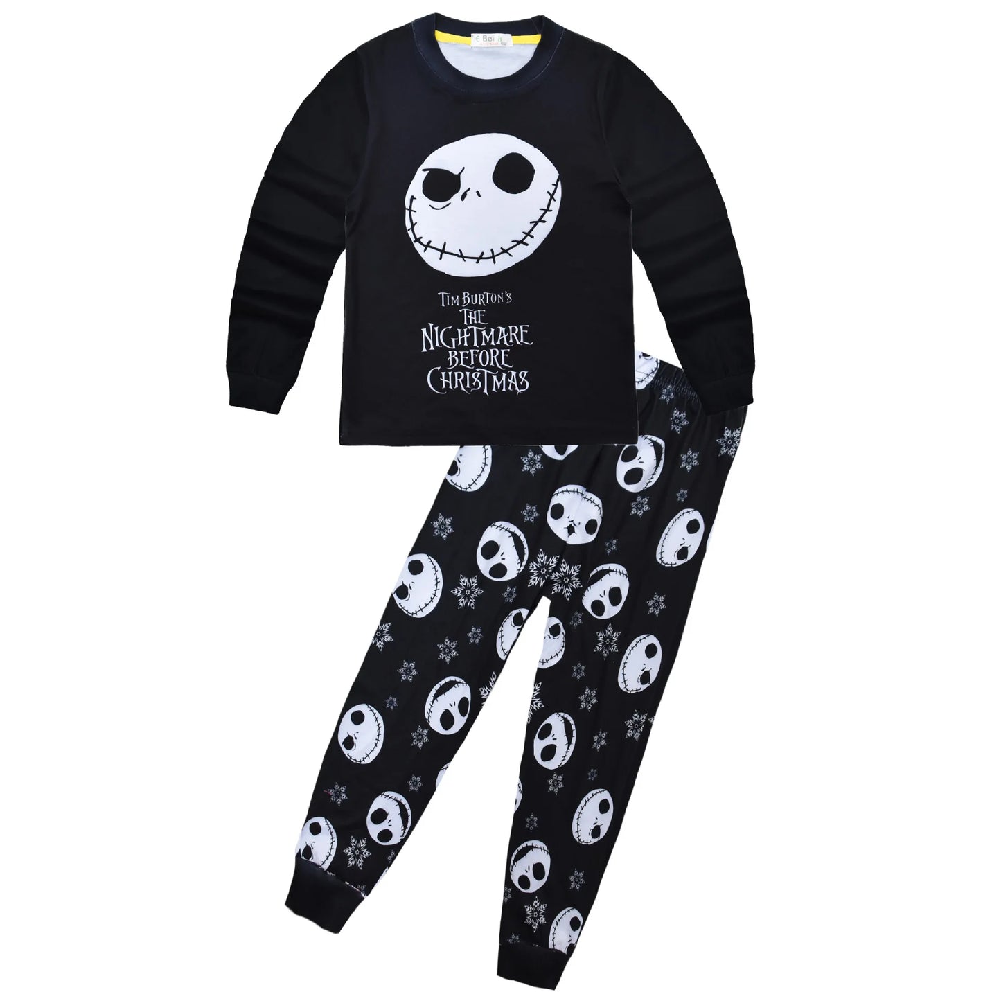 Nightmare before Christmas Cosplay Jack Skellington Pajamas for Boys Cartoon Costumes Halloween Kids Sleepwear