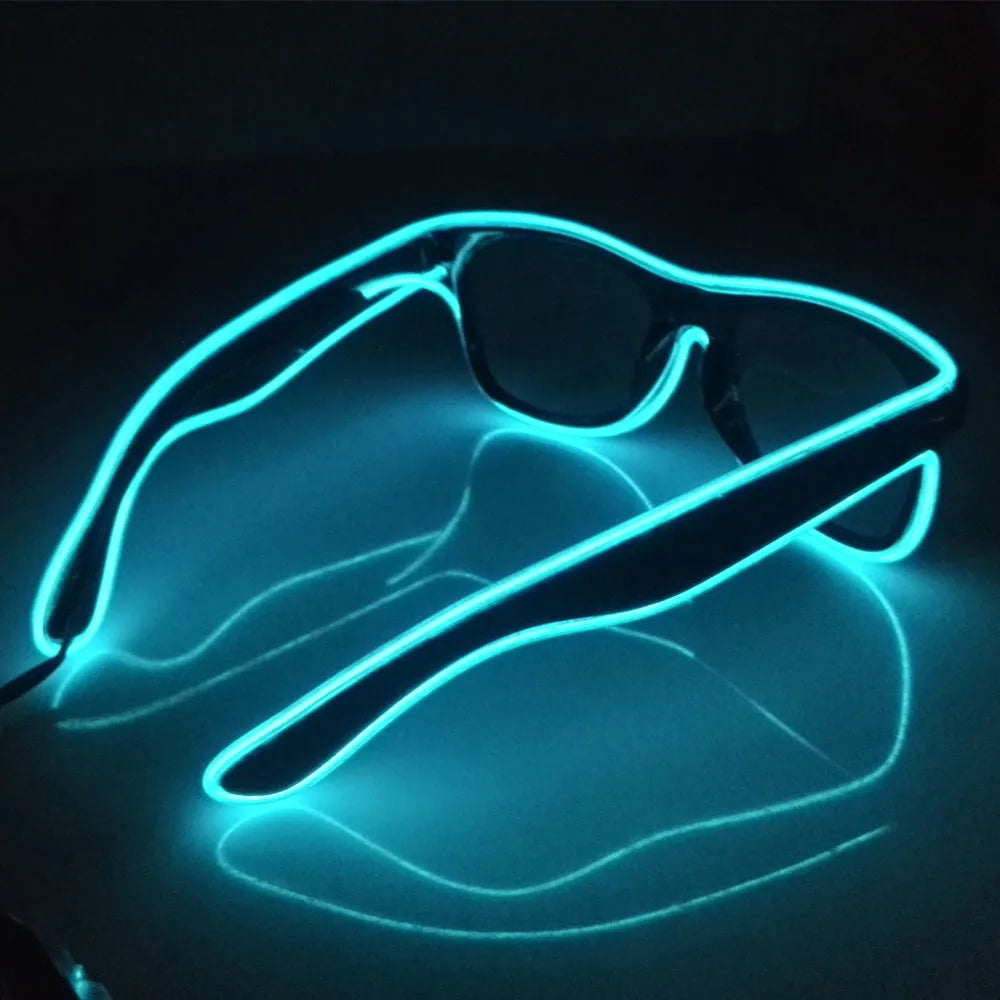 LED Light Up Glasses - Neon Luminous Goggles for Christmas, Cosplay