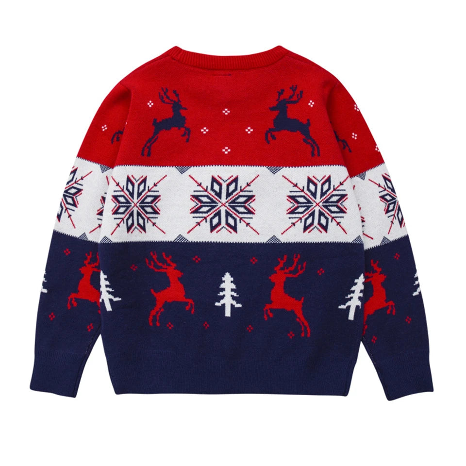 2023 Christmas Boys Girls Sweater Winter Autumn Children Clothing Baby Girl Knitwear Pullover Knitted Sweater Kids Party Sweater