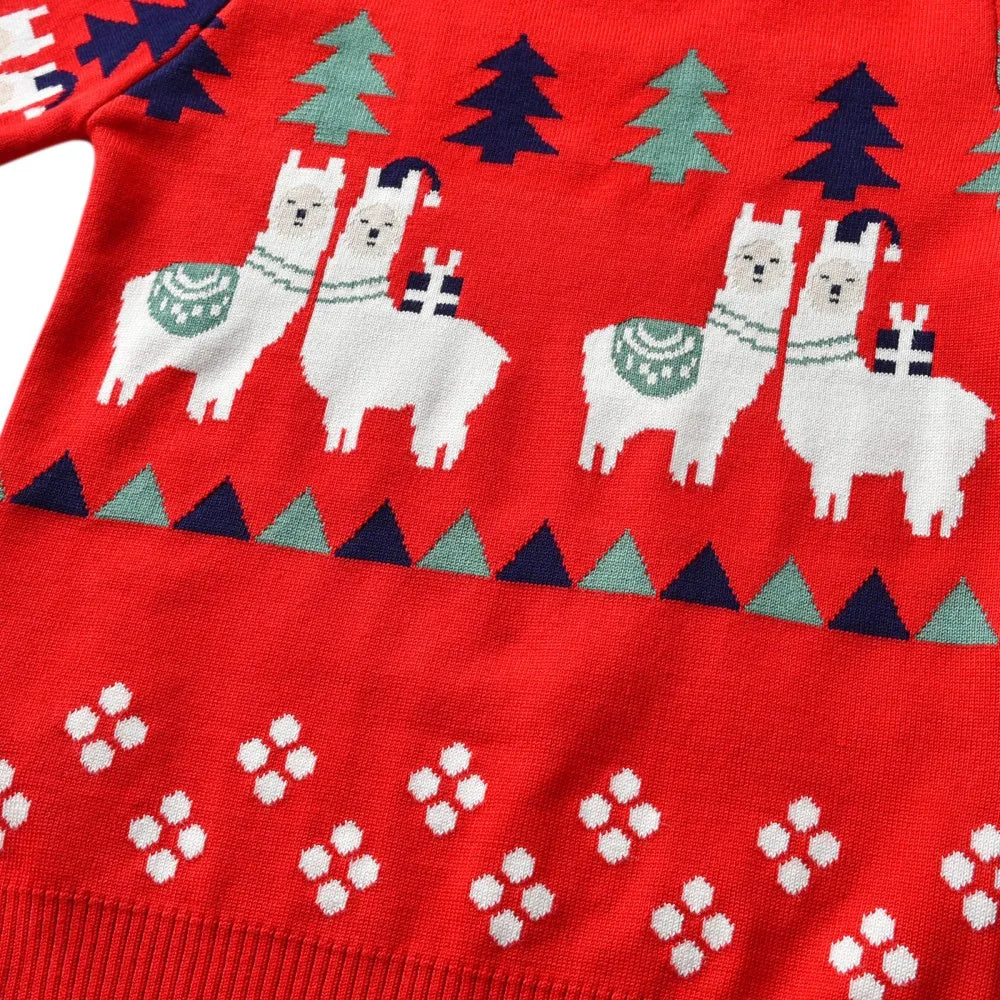 Christmas Kids Sweater Casual Baby Warm Elk Printed Knitted Girls Sweater Boys Girls Xmas Tree Pullovers Clothes