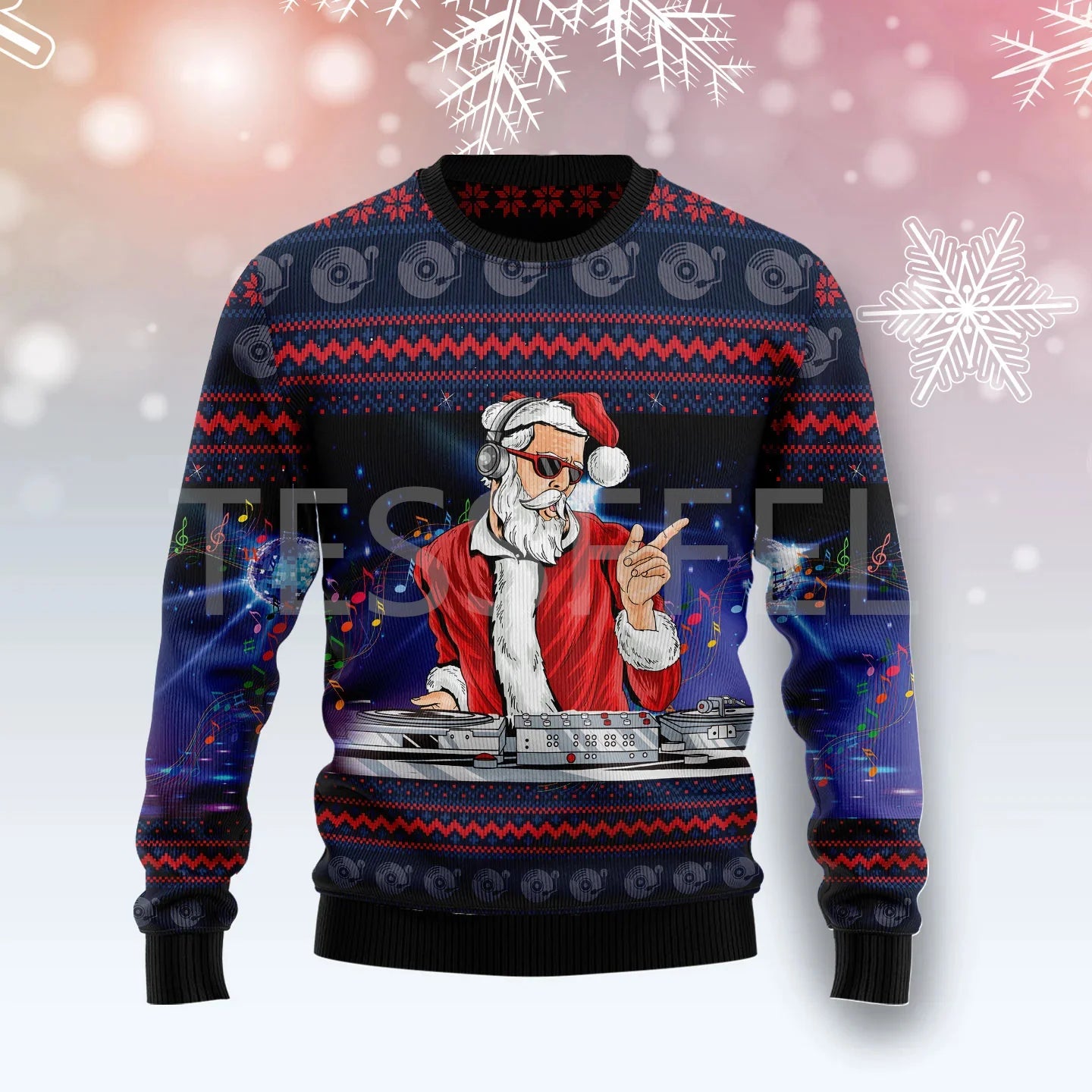 Cosplay Christmas Ugly Sweater Cartoon Dog Cat Santa Claus Tattoo Long Sleeves 3DPrint Autumn Winter Pullover Harajuku Casual 18