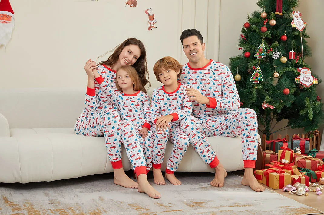 2024 Christmas Pajamas Family Matching Adult Father Mother Kids Girl Baby Xmas Pyjamas Outfits Clothes Set Family Look Sleepwear