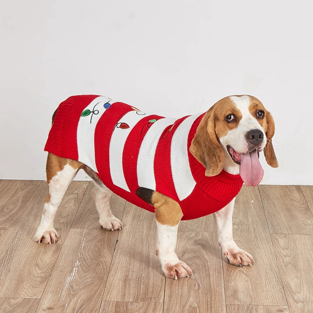 Turtleneck Dog Sweater – Knit Christmas Sweatshirt for Small Dogs in Cold Weather