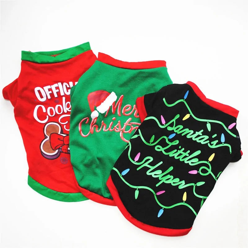 Festive Christmas Dog Clothes | Cozy Cotton Outfit for Holiday Cheer