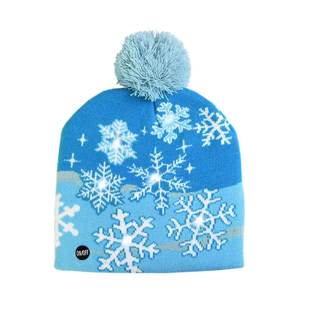 LED Christmas Knitted Hat – Light-Up Holiday Beanie for Festive Fun