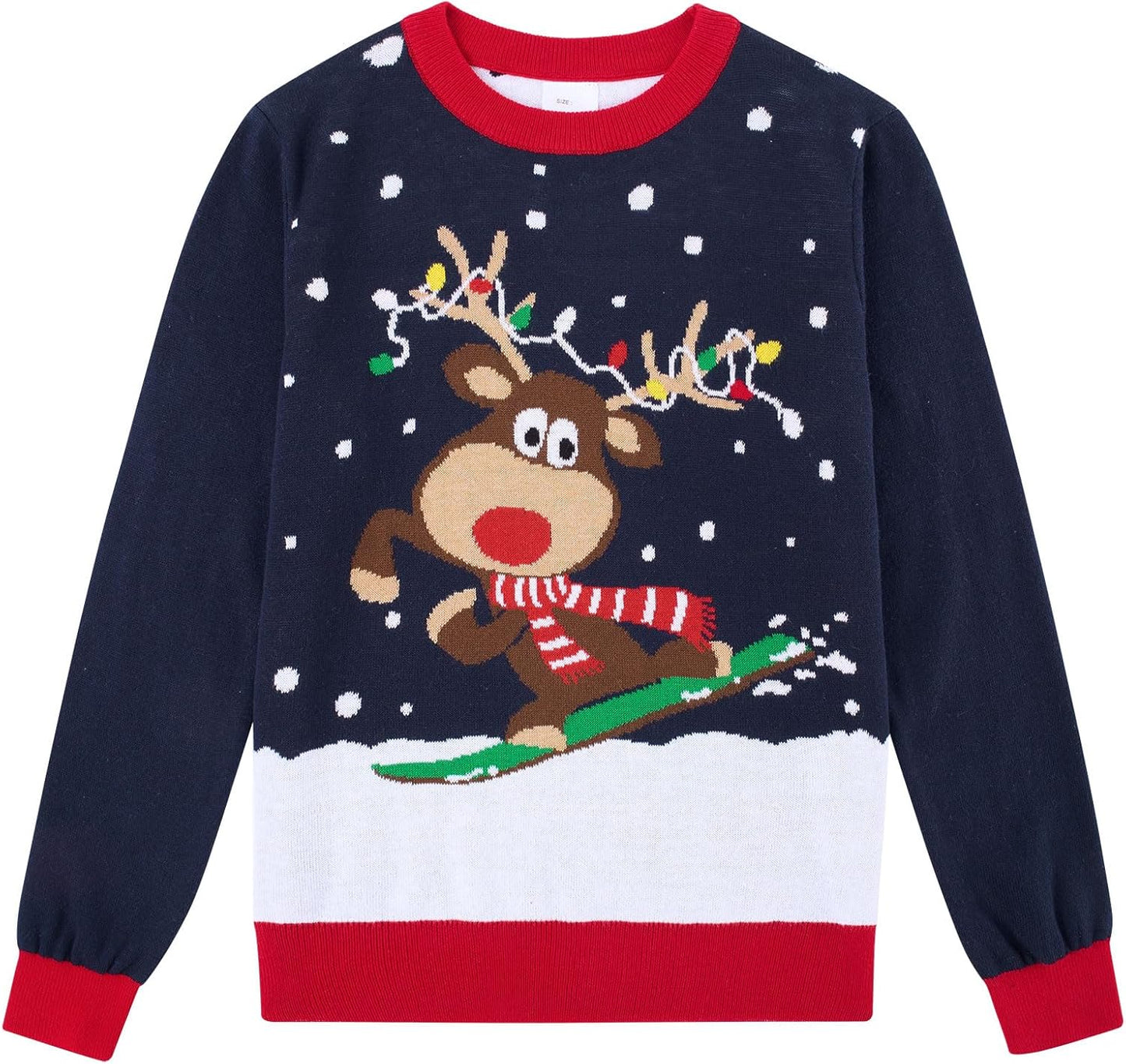 Kids Ugly Christmas Sweater Boys Girls Xmas Holiday Party Pullover Tops 3-12 Years