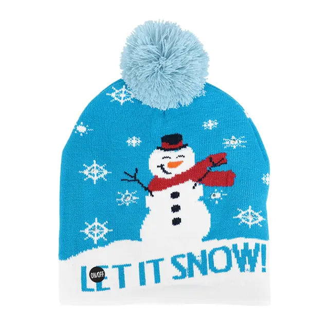 LED Christmas Knitted Hat – Light-Up Holiday Beanie for Festive Fun