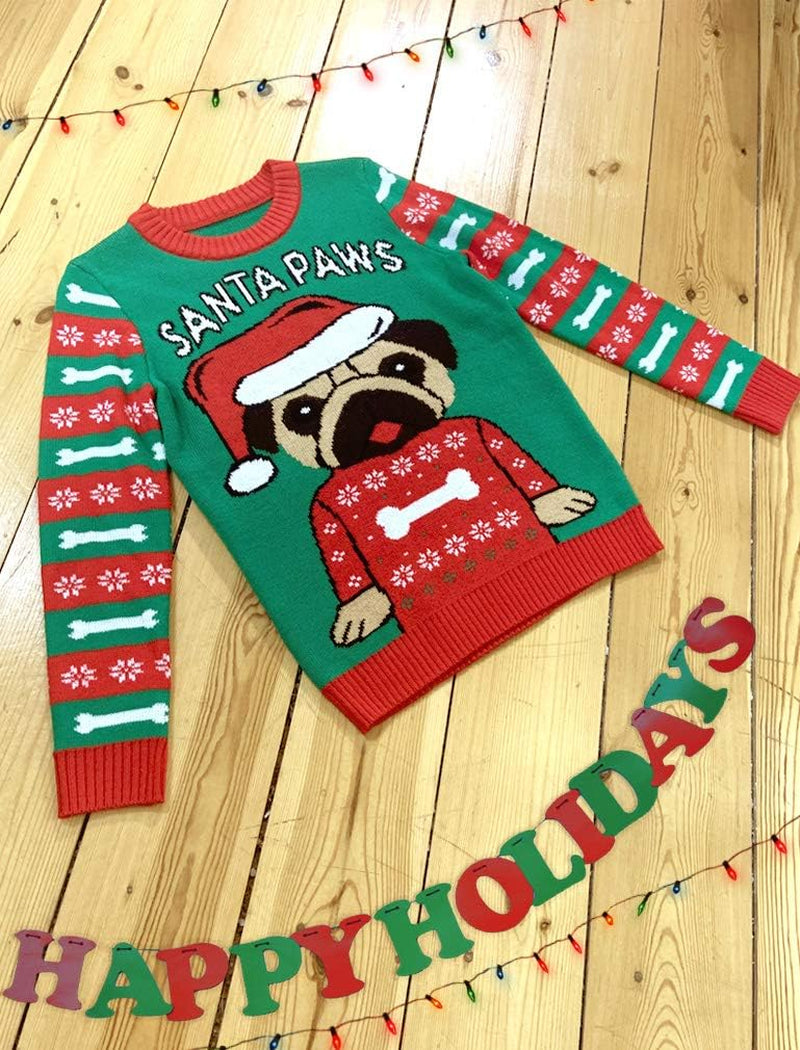 Funny Christmas Sweater for Boys and Girls Holiday Xmas Gift Dog Large