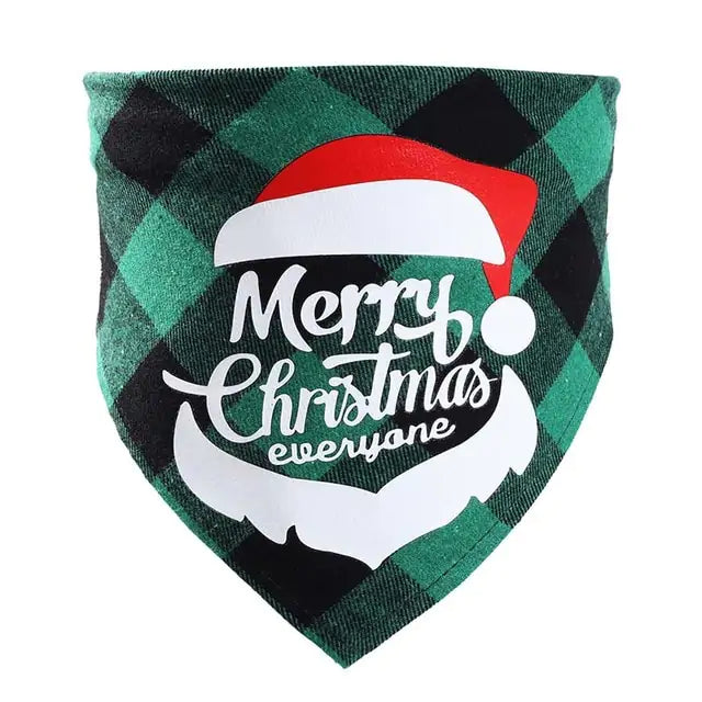 Christmas Plaid Pet Bandanas | "Santa’s Favorite" Edition