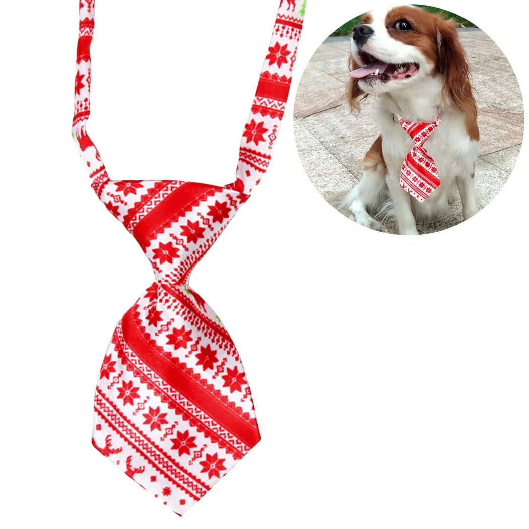 Festive Pet Christmas Ties – Adjustable, Stylish Holiday Accessories for Dogs & Cats