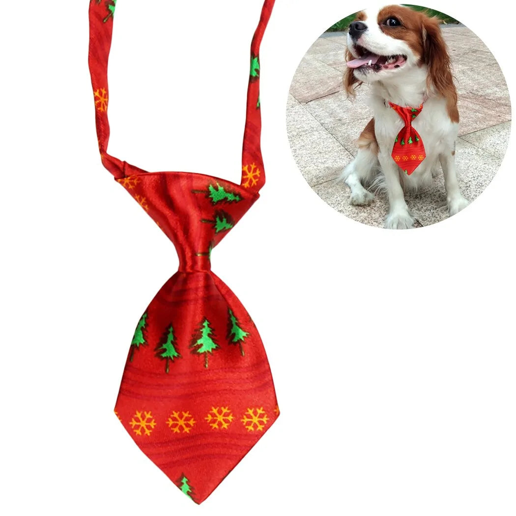 Festive Pet Christmas Ties – Adjustable, Stylish Holiday Accessories for Dogs & Cats