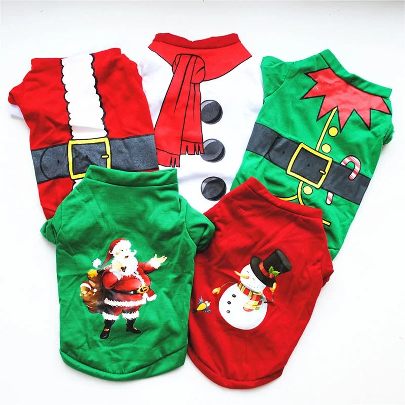 Festive Christmas Dog Clothes | Cozy Cotton Outfit for Holiday Cheer