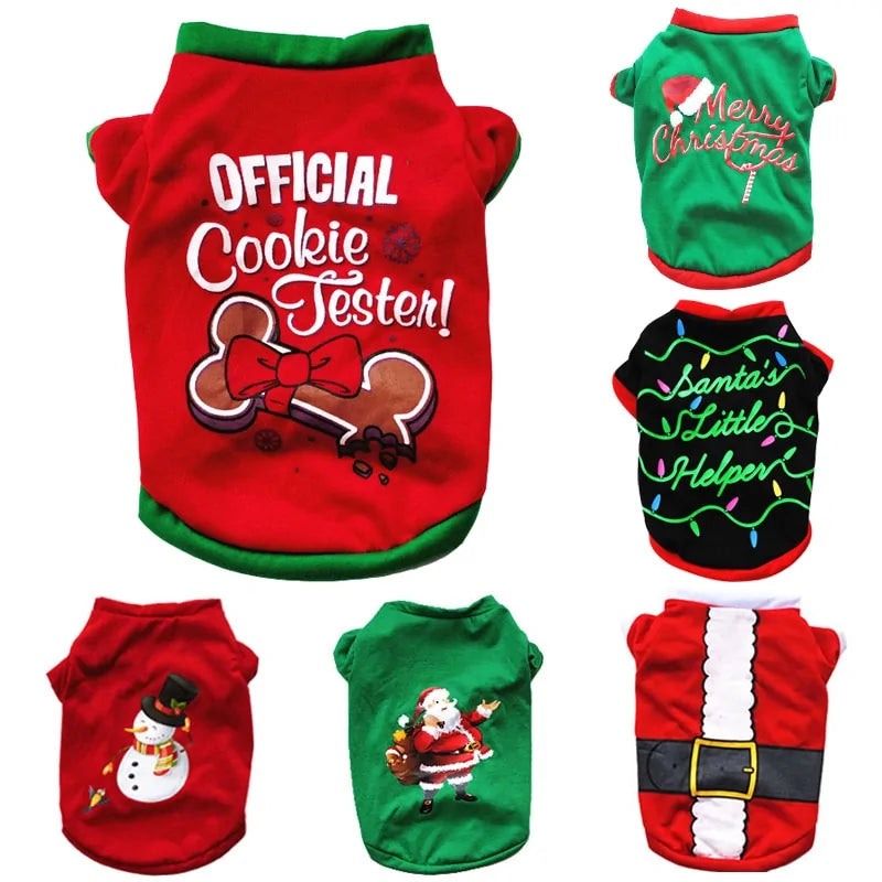 Festive Christmas Dog Clothes | Cozy Cotton Outfit for Holiday Cheer