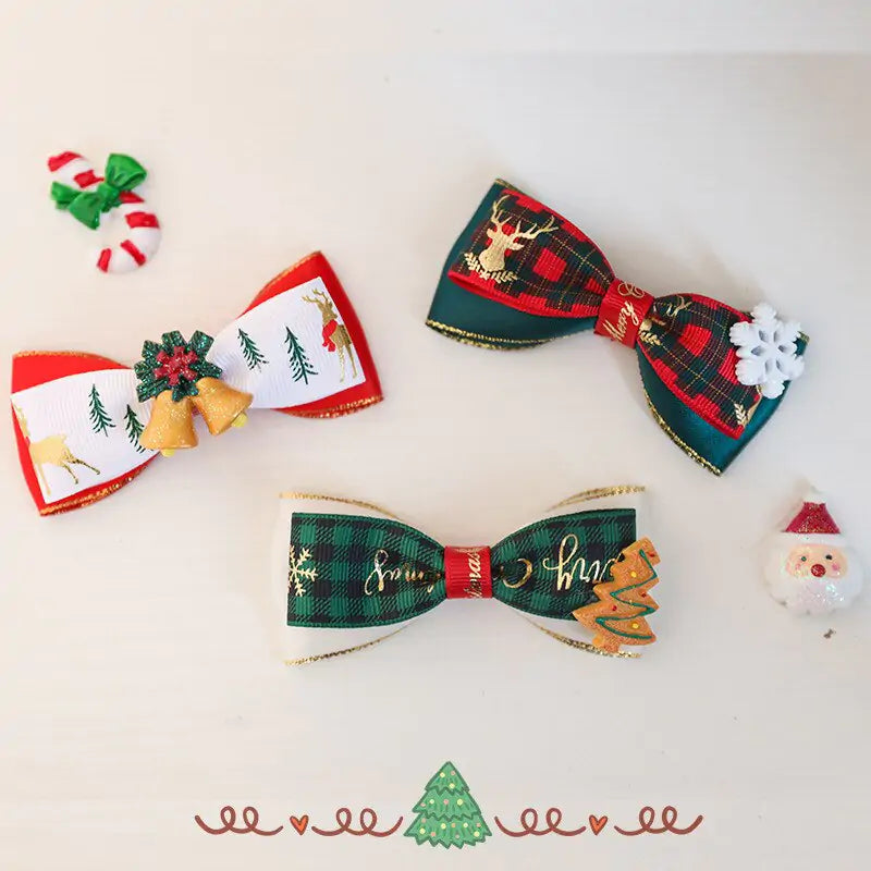 Festive Christmas Pet Collar Bow Tie | Adorable Holiday Accessory for Dogs & Cats